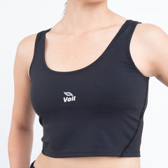 Top de yoga para mujer negro