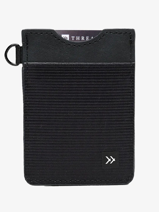 Black - Vertical Leather Wallet